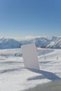 Blank snow business card lift ticket