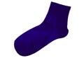 Blank socks indigo color on the white background