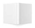 Blank soft cover book template on white