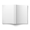 Blank softcover book template spread out on white. Royalty Free Stock Photo