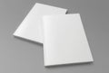 Blank softcover magazines mockup on gray background Royalty Free Stock Photo