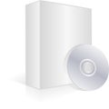 Blank software box and cd Royalty Free Stock Photo