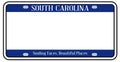 Blank South Carolina State License Plate