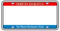 Blank South Dakota License Plate