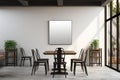 Blank space in a contemporary cafe interior for custom design