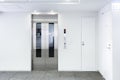 Blank space on doors of elevator in modern building Royalty Free Stock Photo