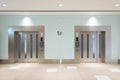 Blank space on doors of elevator in modern building Royalty Free Stock Photo