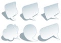 Blank speech bubbbles, set Royalty Free Stock Photo