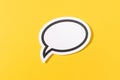 Blank Speech Bubble isolated on yellow background