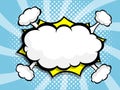 Blank speech bubble pop art, comic book Royalty Free Stock Photo
