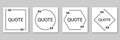 Blank speech bubble template set collection in flat style. Bubble with quote vector illustration on isolated background. Dialogue Royalty Free Stock Photo