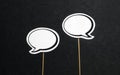 Blank speech bubbles