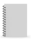 Blank spiral notebook