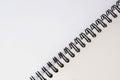 Blank spiral notebook paper background