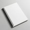 Blank spiral notebook on gray background Royalty Free Stock Photo