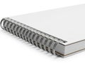 Blank spiral notebook Royalty Free Stock Photo