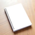 Blank Spiral Notebook on Wooden Surface Royalty Free Stock Photo