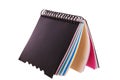 Blank spiral school notebook with tab dividers