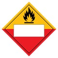 Blank Spontaneously Combustible Symbol Sign, Vector Illustration, Isolate On White Background Label. EPS10