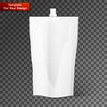 Blank spout pouch, bag foil or plastic packaging