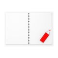 Blank spring copybook with a marker