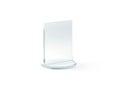Blank square glass trophy mockup, 3d rendering