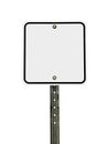 Blank Square White Traffic Sign