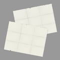 Blank squared and lined old dirty paper sheets with torn edges - vector illustration Royalty Free Stock Photo