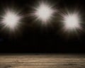 Blank stage with shining flash light Royalty Free Stock Photo