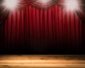 Blank stage with shining flash light Royalty Free Stock Photo