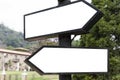 Blank Stainless steel signpost