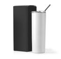 Blank Stainless Steel Tumbler with Box Royalty Free Stock Photo