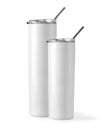 Blank Stainless Steel Tumblers Royalty Free Stock Photo