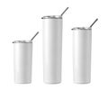 Blank Stainless Steel Tumblers Royalty Free Stock Photo