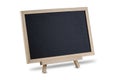 Blank standing chalkboard isolated on white background Royalty Free Stock Photo