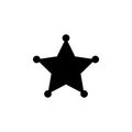 Blank star badge silhouette icon