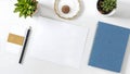 Blank Stationery and Notebook Mockup with Minimalist Design Royalty Free Stock Photo