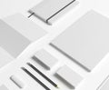 Blank Stationery set on white Royalty Free Stock Photo