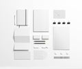 Blank Stationery set on white Royalty Free Stock Photo