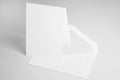 Blank stationery: standing card and envelope Royalty Free Stock Photo