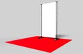 Blank Step and Repeat Telescoping Backdrop Banner. 3d render illustration.