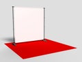 Blank Step and Repeat Telescoping Backdrop Banner. 3d render illustration. Royalty Free Stock Photo