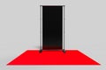 Blank Step and Repeat Telescoping Backdrop Banner. 3d render illustration. Royalty Free Stock Photo