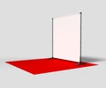 Blank Step and Repeat Telescoping Backdrop Banner. 3d render illustration.