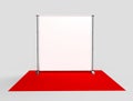 Blank Step and Repeat Telescoping Backdrop Banner. 3d render illustration. Royalty Free Stock Photo