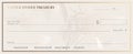 Blank stimulus bank check template. Fake checkbook mockup.