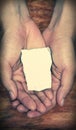 Blank Stone Block In Hands