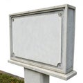 Blank stone sign isolated on white background Royalty Free Stock Photo