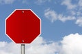 Blank Stop Sign Royalty Free Stock Photo