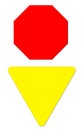 Blank Stop & Yield Sign